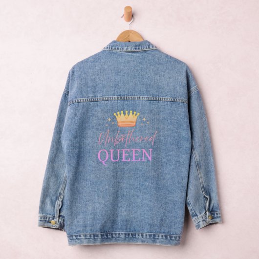 Unbothered Queen-  Denim Jacket デニムジャケット (ハンガー)
