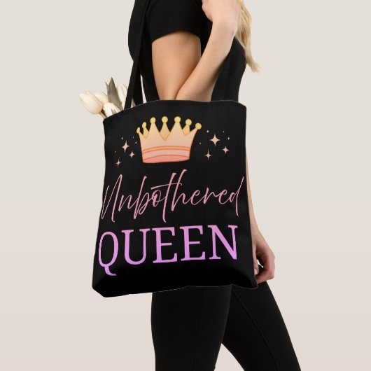Unbothered Queen Tote Shopping Bag トートバッグ (クローズアップ)
