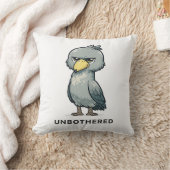 Unbothered Shoebill Bird Minimalist Funny Design クッション (ブランケット)