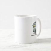 Unbothered Shoebill Bird Minimalist Funny Design コーヒーマグカップ (正面右)