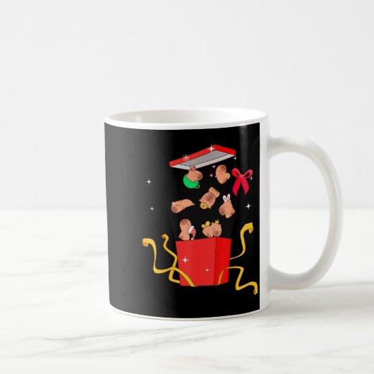 Unboxing Blind Box Capybara Pyjama Ugly Christmas  コーヒーマグカップ (右)