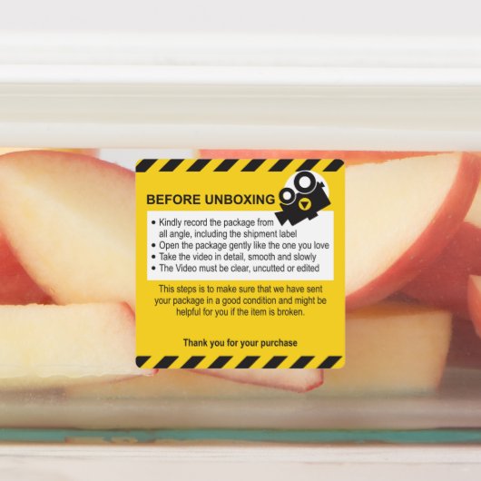 Unboxing Fixed Label and Guarantee ラベル (貼付)