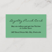 Unbranded星の穿孔器のスタンプのロイヤリティカード ロイヤリティカード (裏面)