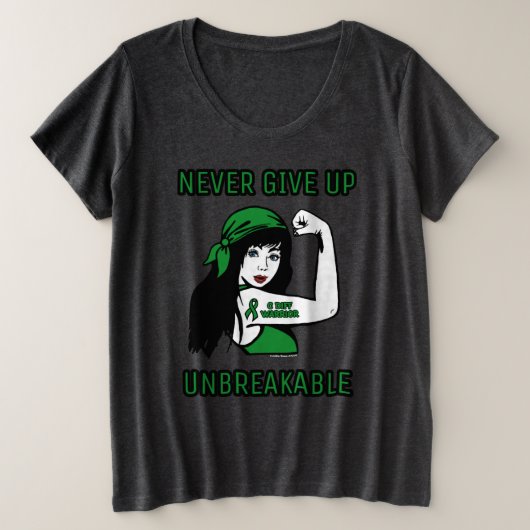 UNBREAKABLE (長い髪)...C Diff プラスサイズTシャツ (デザイン正面)