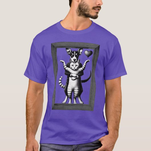 Unbreakable Bond: Dog & Cat Duo Tシャツ (正面)
