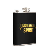 Unbreakable Spirit Black Stainless Steel Hip Flask フラスク (右)