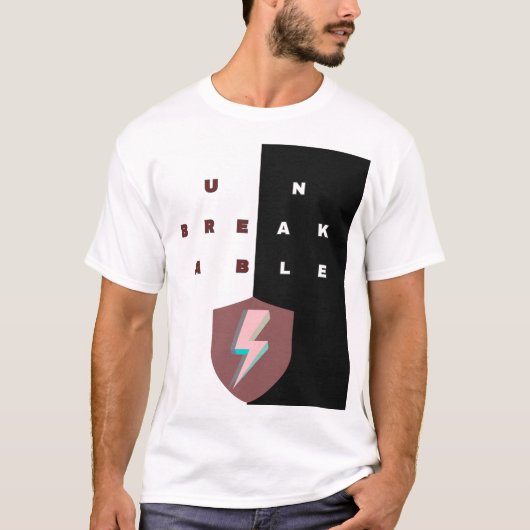 UNBREAKABLE T‑Shirt — Motivational Typography,Gift Tシャツ (正面)