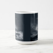 Unbroken - 暗い嵐の海の美学の引用 コーヒーマグカップ (中央)