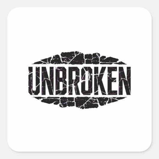 Unbroken Motivation スクエアシール (正面)