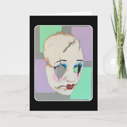 "Uncanny Valley"絵を描がオン サンキューカード (正面)