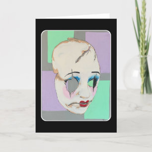 "Uncanny Valley"絵を描がオン サンキューカード