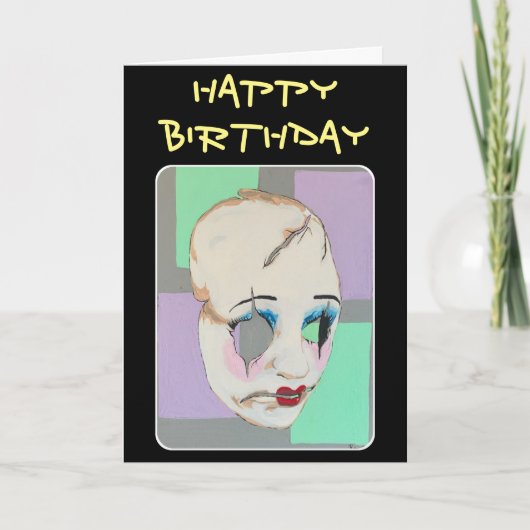 "Uncanny Valley"絵を描がオン サンキューカード (正面)