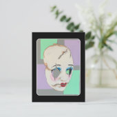 "Uncanny Valley"絵を描がオン ポストカード (スタンド正面)