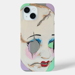 "Uncanny Valley"絵を描がオン iPhone 15ケース
