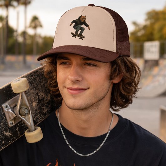 Unchained Skater Pitbull Graphic Art Skateboarding キャップ