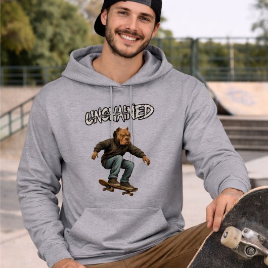 Unchained Skater Pitbull - Skateboarding Graphic パーカ