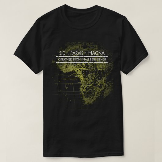 Uncharted SIC PARVIS MAGNA Black Tシャツ (デザイン正面)