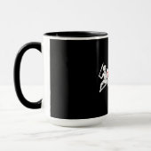Unchecked Spirits Get Strong - black coffee mug マグカップ (左)