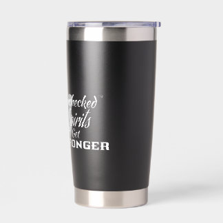 Unchecked Spirits Get Stronger - Black Mug, white 保温保冷タンブラー