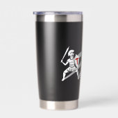 Unchecked Spirits Get Stronger - Black Mug, white 保温保冷タンブラー (右面)