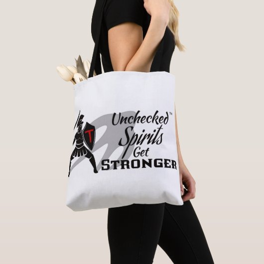 Unchecked Spirits Get Stronger - Both Logos Tote トートバッグ (クローズアップ)