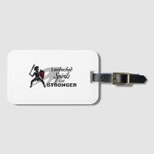 Unchecked Spirits Get Stronger Luggage Tag (White) ラゲッジタグ (正面横)