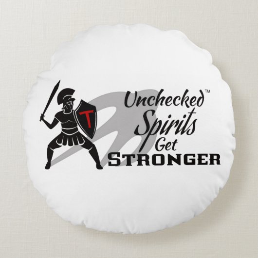 Unchecked Spirits Get Stronger - Round Pillow ラウンドクッション (正面)