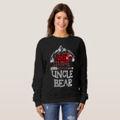 Uncle Bear Buffalo Plaid Matching Family Christmas スウェットシャツ (正面フル)
