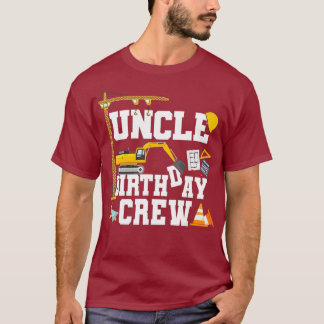 Uncle Birthday Crew Shirt Gift Construction Tシャツ