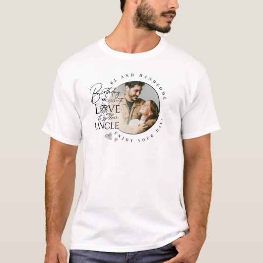 Uncle Birthday Minimalist Design  Tシャツ (正面)
