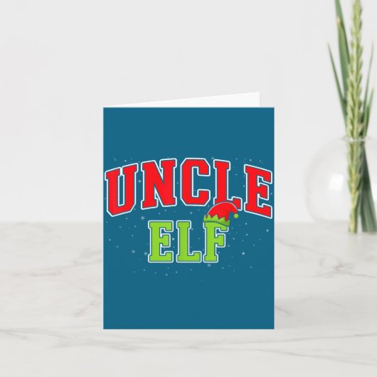 Uncle Elf Christmas Family Matching Group Xmas Unc カード (正面)