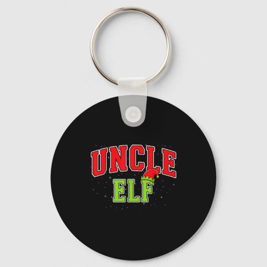 Uncle Elf Christmas Family Matching Group Xmas Unc キーホルダー (正面)