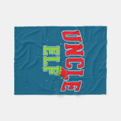 Uncle Elf Christmas Family Matching Group Xmas Unc フリースブランケット (正面(横))
