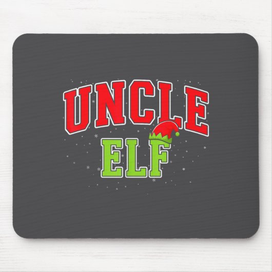 Uncle Elf Christmas Family Matching Group Xmas Unc マウスパッド (正面)