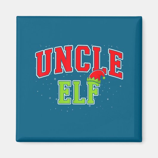 Uncle Elf Christmas Family Matching Group Xmas Unc マグネット (正面)