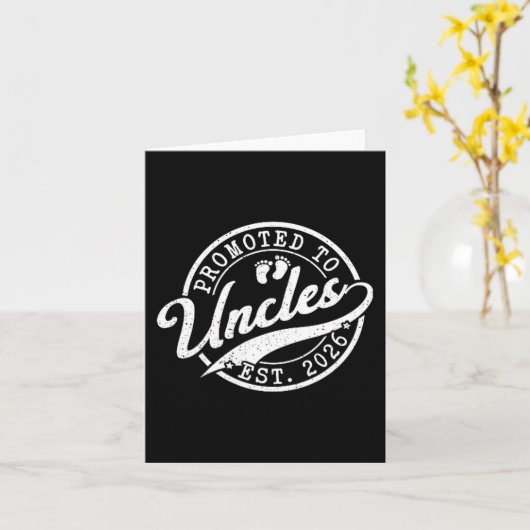 Uncle Est 2026 New Uncle Announcement Promoted To  カード (黄色い花)