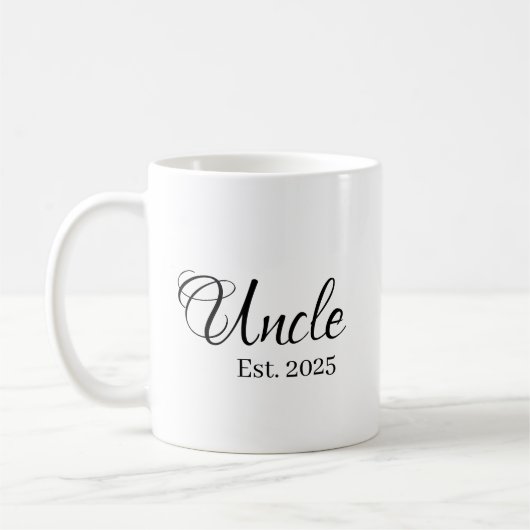 Uncle Est. Year – Established Uncle Milestone コーヒーマグカップ (左)