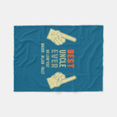 Uncle Ever Inting Finger Niece Nephew Names  フリースブランケット (正面(横))