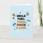 Uncle Fuel: Pizza, Jokes & Love  Greeting Card カード (正面)