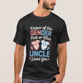 Uncle Loves You Baby Shower Girl Boy Keeper Gender Tシャツ