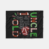 Uncle Of The 1 Year Old Football 1st Birthday Boy  フリースブランケット (正面(横))