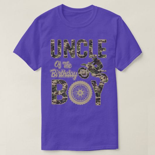 Uncle of the Birthday Boy Dirt Bike 4th B-day Part Tシャツ (デザイン正面)