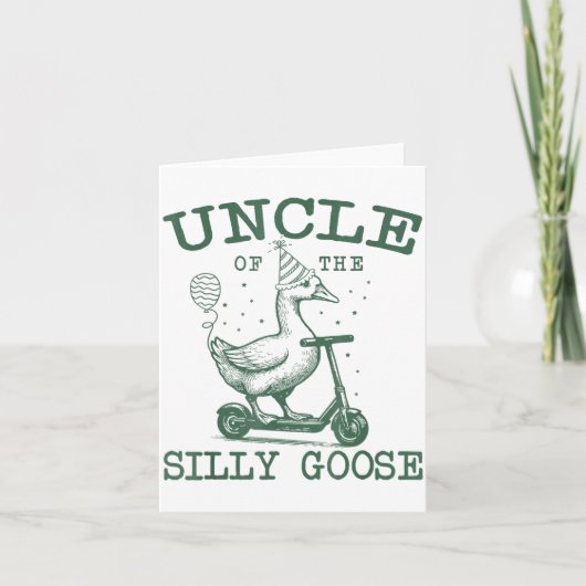 Uncle Of The Silly Goose First Birthday Family Mat カード (正面)