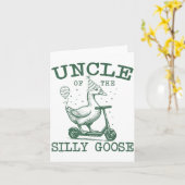 Uncle Of The Silly Goose First Birthday Family Mat カード (黄色い花)