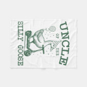 Uncle Of The Silly Goose First Birthday Family Mat フリースブランケット (正面(横))