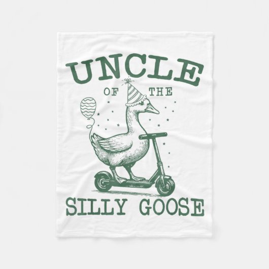 Uncle Of The Silly Goose First Birthday Family Mat フリースブランケット (正面)