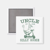 Uncle Of The Silly Goose First Birthday Family Mat マグネット (正面/裏面)