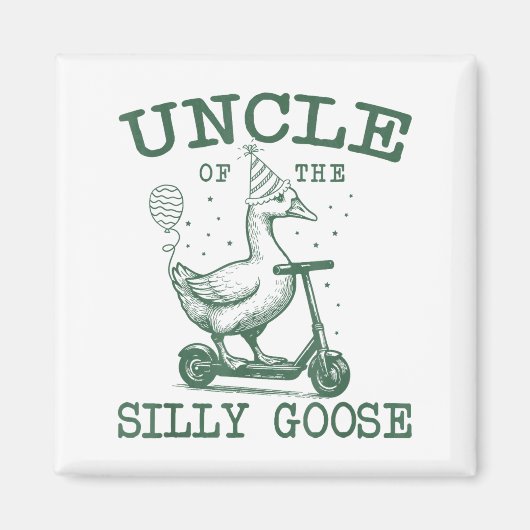 Uncle Of The Silly Goose First Birthday Family Mat マグネット (正面)