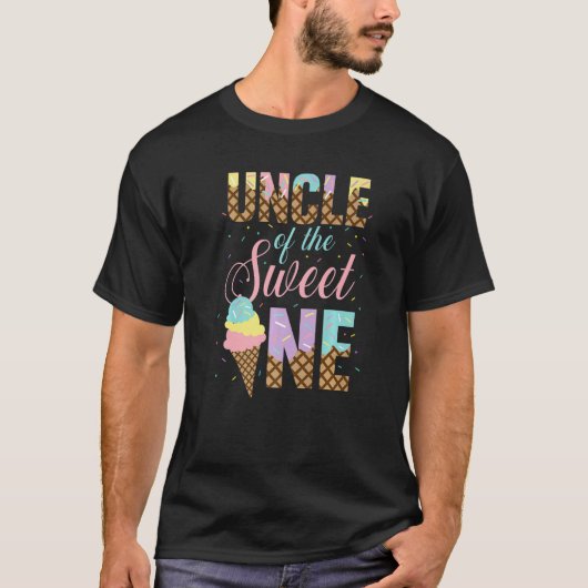 Uncle Of The Sweet One  Ice Cream  Sweetie Girls Tシャツ (正面)