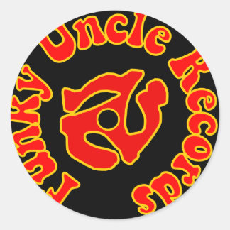 Uncle Recordsファンキーロゴのシール ラウンドシール